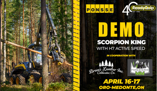 1/0: Live Demonstration: PONSSE Scorpion King with H7 Active Speed Head