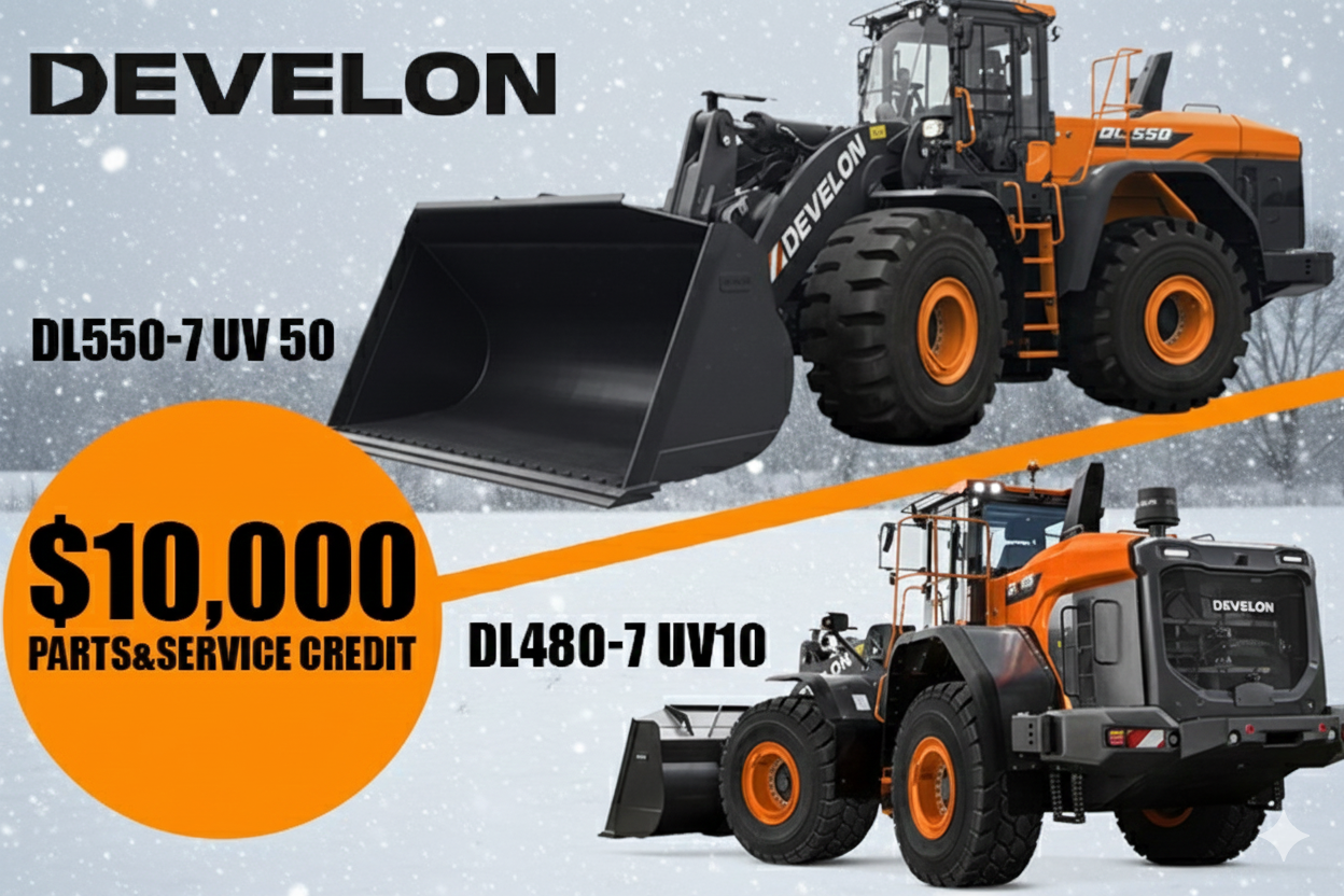 Get $10,000 Credit on In-Stock DEVELON Loaders