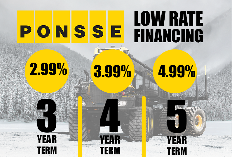 Low Rate Financing - Harvest Big Deals with Ponsse!