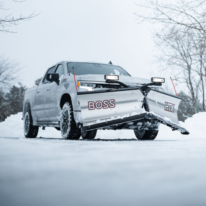 1: New BOSS 8'0" HTX-V Stainless Steel Power-V Snow Plow